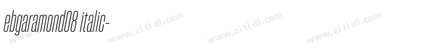 ebgaramond08 italic字体转换